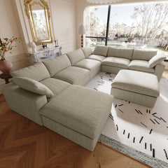 8-Piece Modular Sectional Sofa with Removable Covers