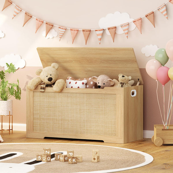 Storage Chest with Safety Hinges