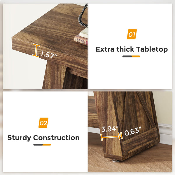70.87-Inch 2-Tier Console Table for Entryway