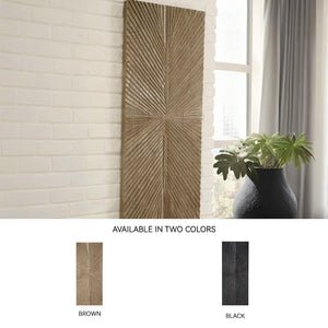 Rustic Sunburst Wood Wall Sculpture – Brown
