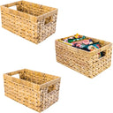 Water Hyacinth Storage Baskets – Handwoven Wicker Shelf Organizers