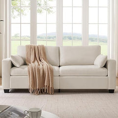 Modern Corduroy Loveseat Sofa with Removable Cover & Spring Cushions