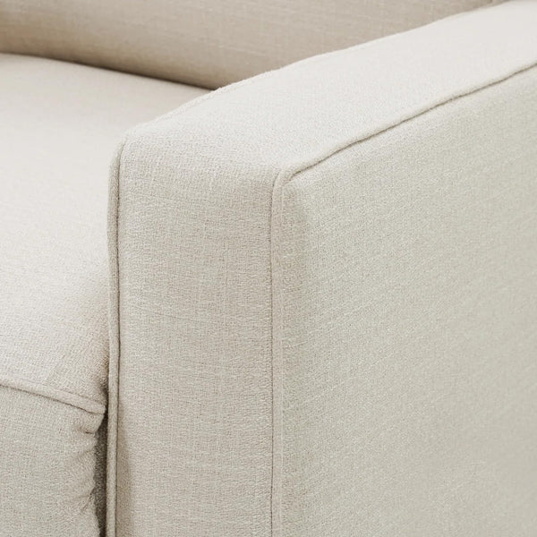 Swivel Glider Rocker Recliner Chair – High Back, Deep Seat, Linen Fabric