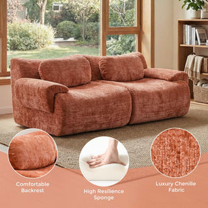 Modular Cloud Sofa Sectional – Chenille Boneless Couch, No Assembly