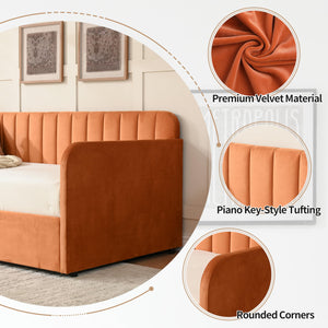 Twin Velvet Daybed with Gas-Lift Storage