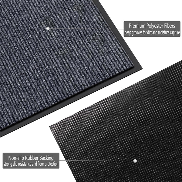 Indoor Outdoor Heavy Duty Door Mat with Non-Slip Rubber Backing
