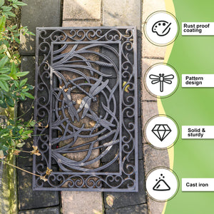 Cast Iron Decorative Doormat – Heavy Duty Outdoor Entrance Mat