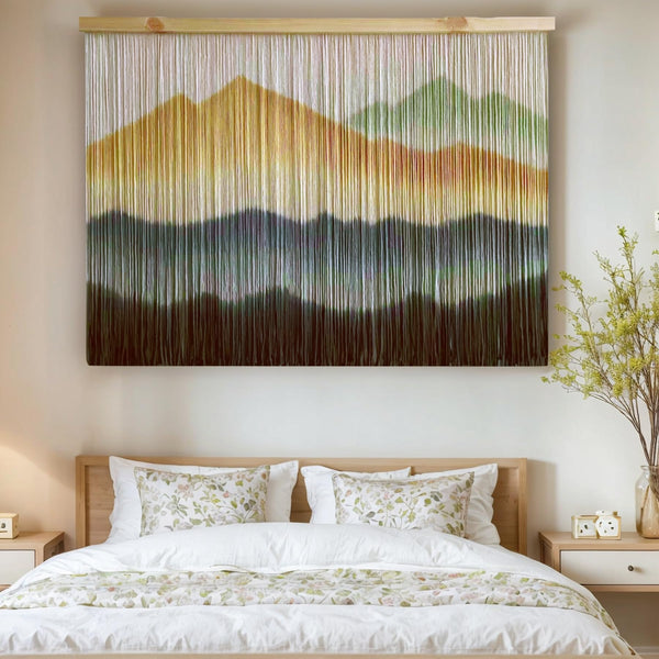 Extra Large Macrame Wall Hanging Dip-Dyed Tapestry