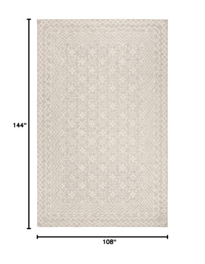 Hand-Tufted Wool Area Rug 9' x 12' – Floral Blossom, Rectangular