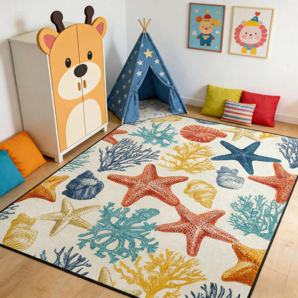 Kids Play Area Rug Non-Slip 5x7 Soft Low-Pile