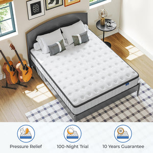 Twin XL Hybrid Pocket Spring Mattress – 10 & 12 Inch, Medium Firm