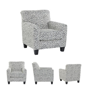 Contemporary Accent Chair – Gray & Black