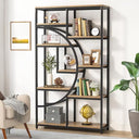 9-Shelf Etagere Bookcase with Metal Frame