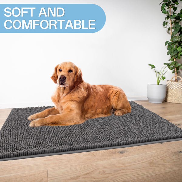 Chenille Door Mat – Absorbent, Non-Slip, Machine Washable
