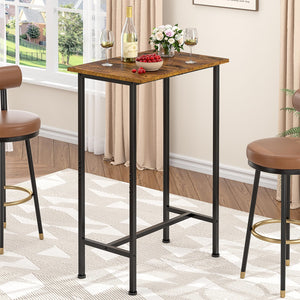 Compact Industrial Bar Height Table for Narrow Spaces