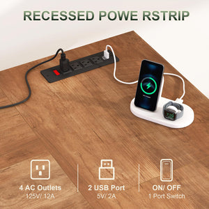 L-Shaped Electric Standing Desk with Drawers, Storage Shelves & Power Outlets, 66 Inch Corner Height Adjustable Computer Desk