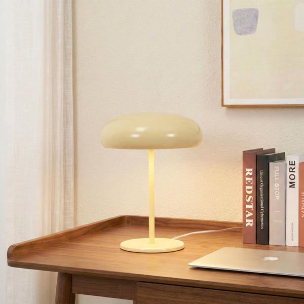 Ayla Globe Table Lamp — Dimmable LED, Metal Dome Shade