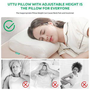 Cervical Memory Foam Pillow – Adjustable Contour Neck Support