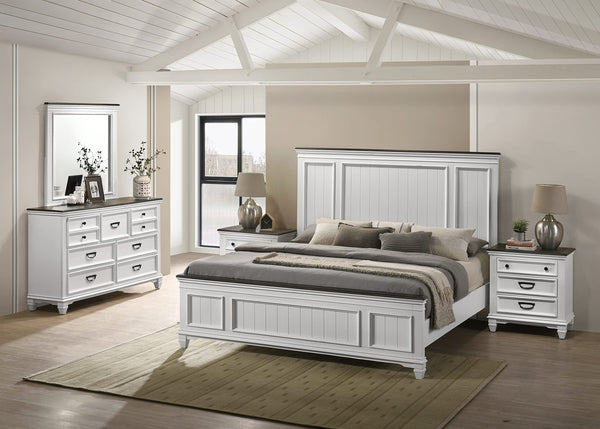 King Bedroom Set – Bed, Dresser, Mirror & 2 Nightstands