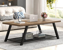 47" 2-Tier Coffee Table with Storage