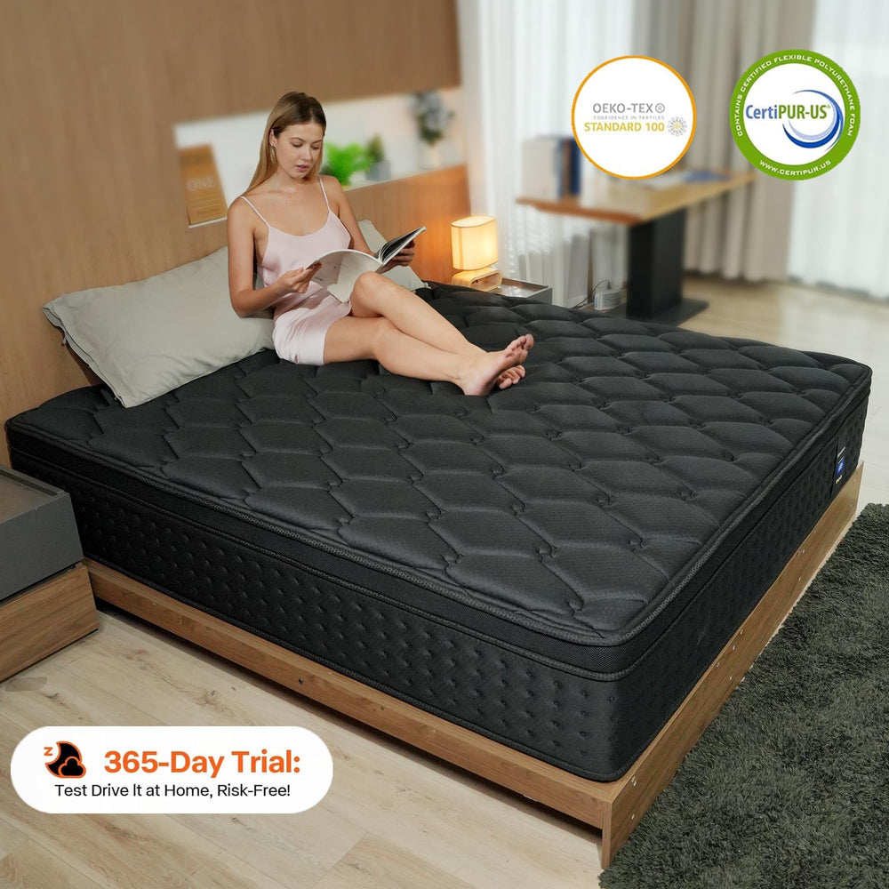12 Inch Queen Hybrid Mattress – Memory Foam & Pocket Spring
