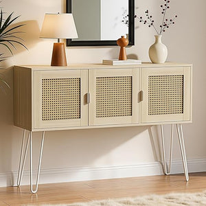 47" Console Table with Rattan Drawers | Entryway Sofa Table