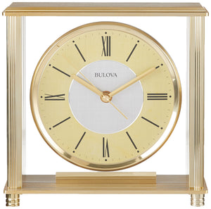 Antique Brass Analog Desk Clock