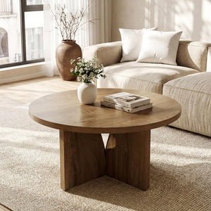Round Coffee Table, 31.5" – Brown