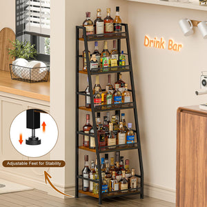 5-Tier Trapezoid Wine & Liquor Rack