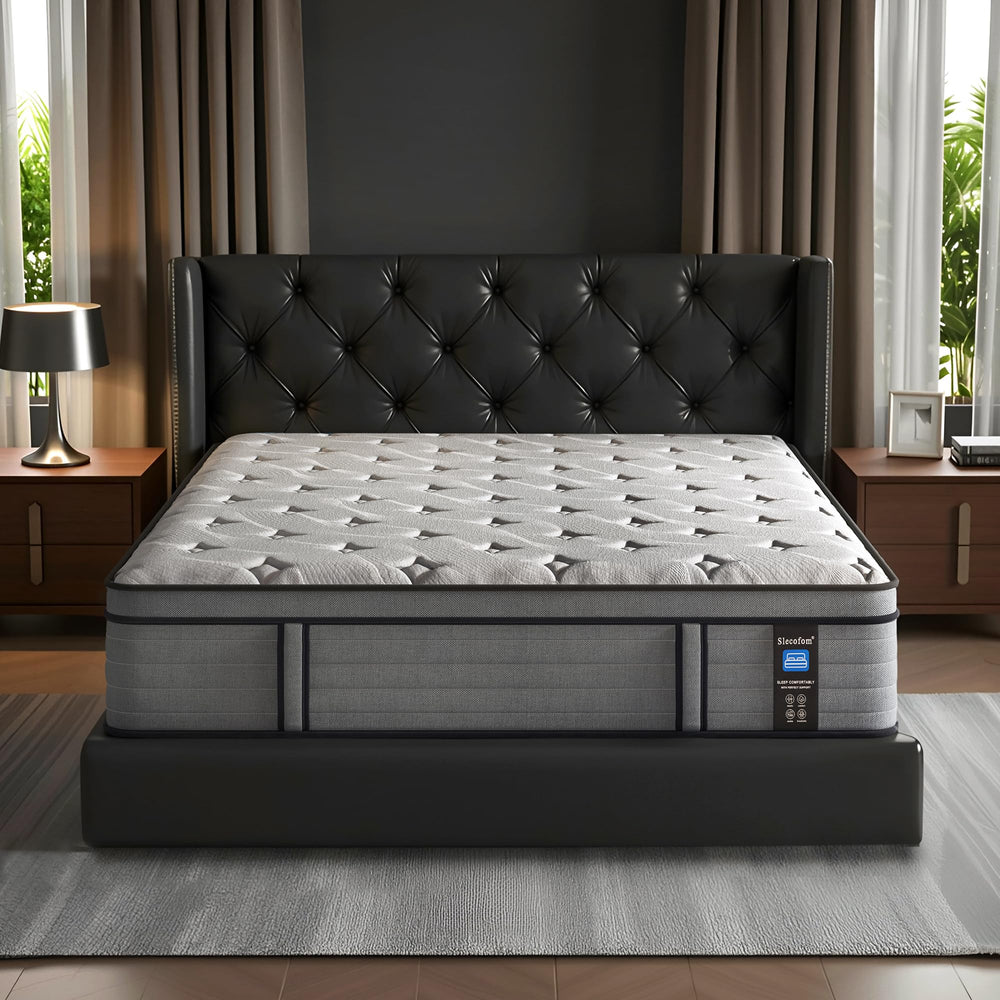 12 Inch Hybrid Mattress with Gel Memory Foam – Firm Support, Fiberglass Free