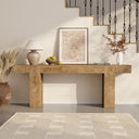 Extra Long Console Table – Natural Oak Brown, 86.75 Inch