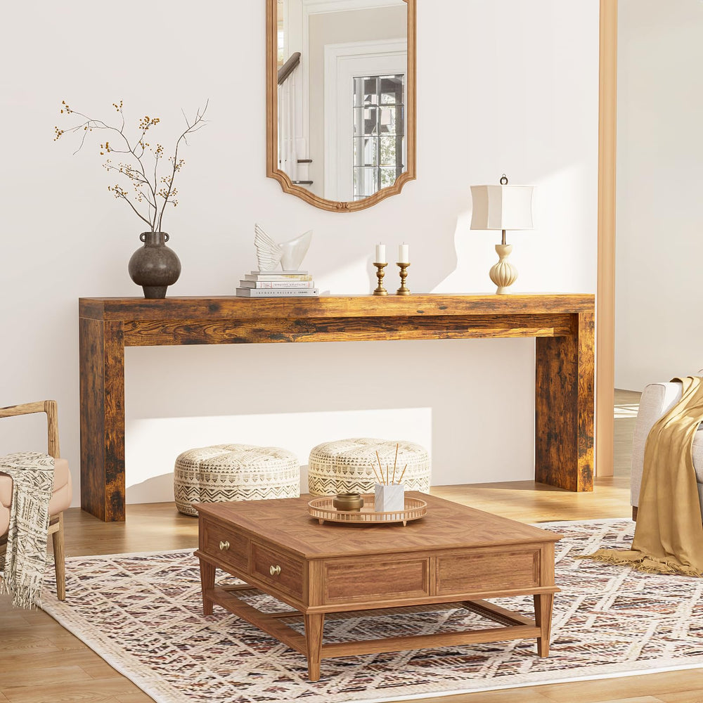 Extra Long Farmhouse Console Table 70.9 Inch