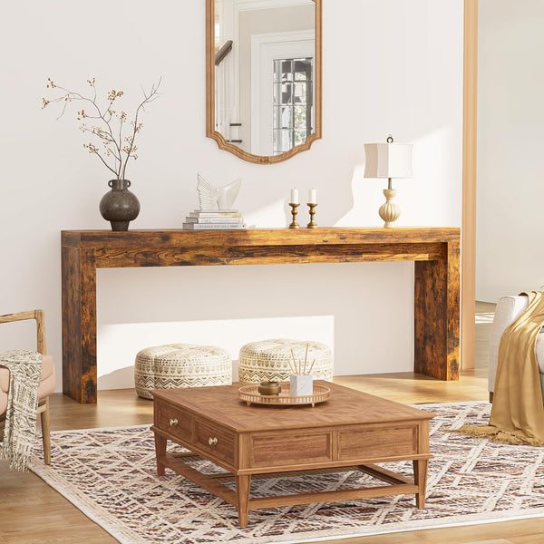 Extra Long Farmhouse Console Table 70.9 Inch