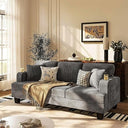 3-Seat Corduroy Sofa – Deep Seat Living Room Couch