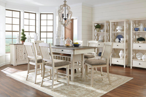 Rectangular Counter Dining Table with Storage