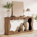 63" Farmhouse Console Table with Storage