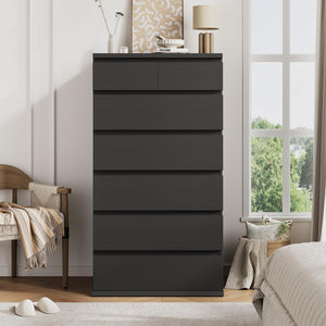 7-Drawer Tall Vertical Dresser with Jewelry Storage