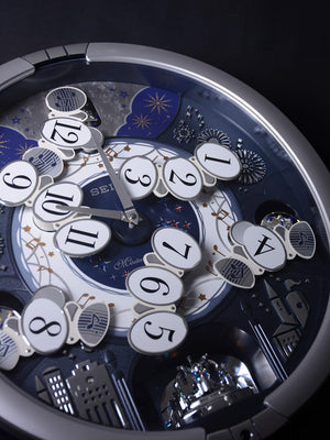 Melodies in Motion Swarovski Crystal Pendulum Wall Clock
