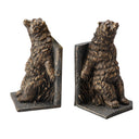 Reclining Bear Resin Bookend Pair – Rustic Brown