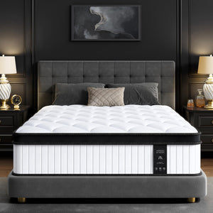 Queen Mattress 12 Inch Hybrid Pillow Top with Memory Foam & Pocket Springs