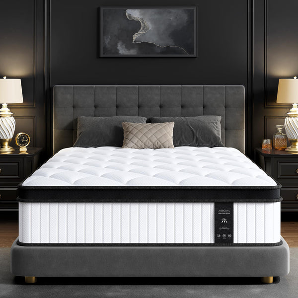 Queen Mattress 12 Inch Hybrid Pillow Top with Memory Foam & Pocket Springs