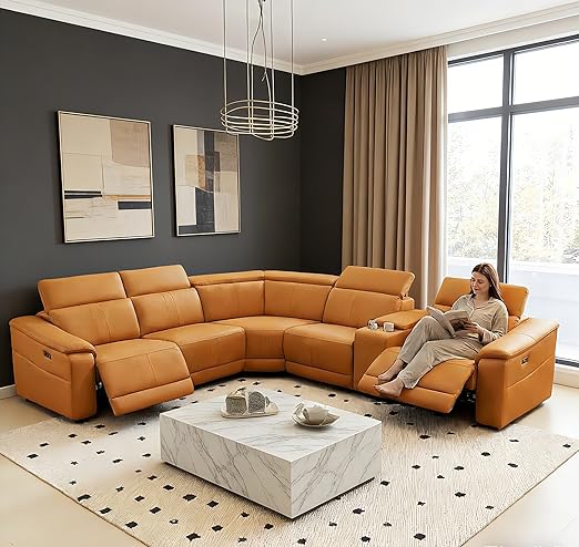 Power Reclining Sectional Sofa with Storage & USB Ports