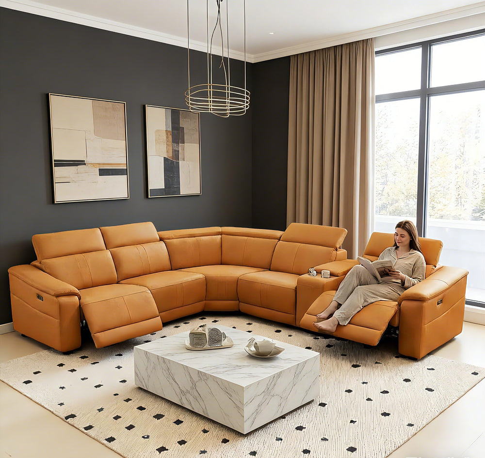 Power Reclining Sectional Sofa with Storage & USB Ports