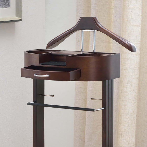 Men's Valet Stand with Drawer, Hanger, Tray & Shoe Rack