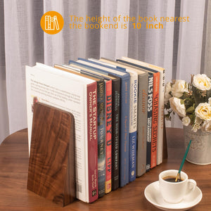 Wooden Bookends with Non-Slip Base