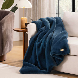 Plush Faux Fur Throw Blanket 50x70 Inch