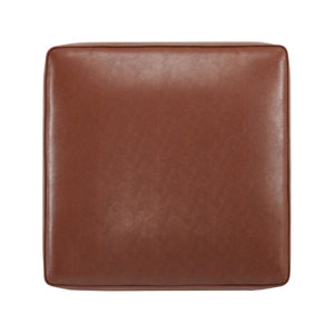 Square Faux Leather Ottoman