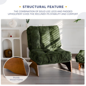 Accent Chair with Ottoman & Adjustable Backrest