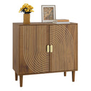 Walnut & Oak Sideboard Cabinet with Adjustable Shelf