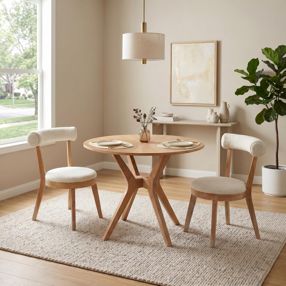 Round Dining Table Set with 2 Chairs